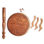 Round Multipurpose Corner Coffe/Tea/Vase/Flower-Pot/Phone Wooden Table Brass-Top-Work for Home/Office/Indoor Gardens (Sheesham Wood, Brown, 12 x 18 Inches) - Image 5