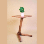 Solid Wood End Table for Living Room | Wooden Side Table for Sofa | Square End Table with Angled Legs | Premium Wooden Corner Table | Made in India