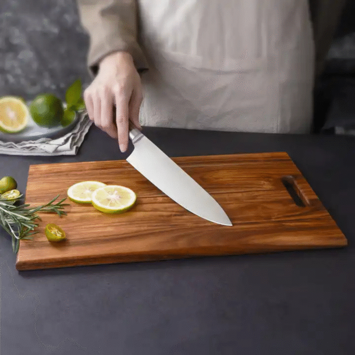 Premium Wooden Chopping Board with Handle – Durable Cutting Board for Kitchen, Vegetables, Fruits & Meat - Image 1