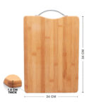 Eco-Friendly Bamboo Cutting Board with Metal Handle - Image 2