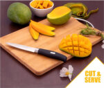 Eco-Friendly Bamboo Cutting Board with Metal Handle - Image 3