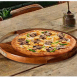 Round Wooden Serving Board with Metal Handle - Image 9