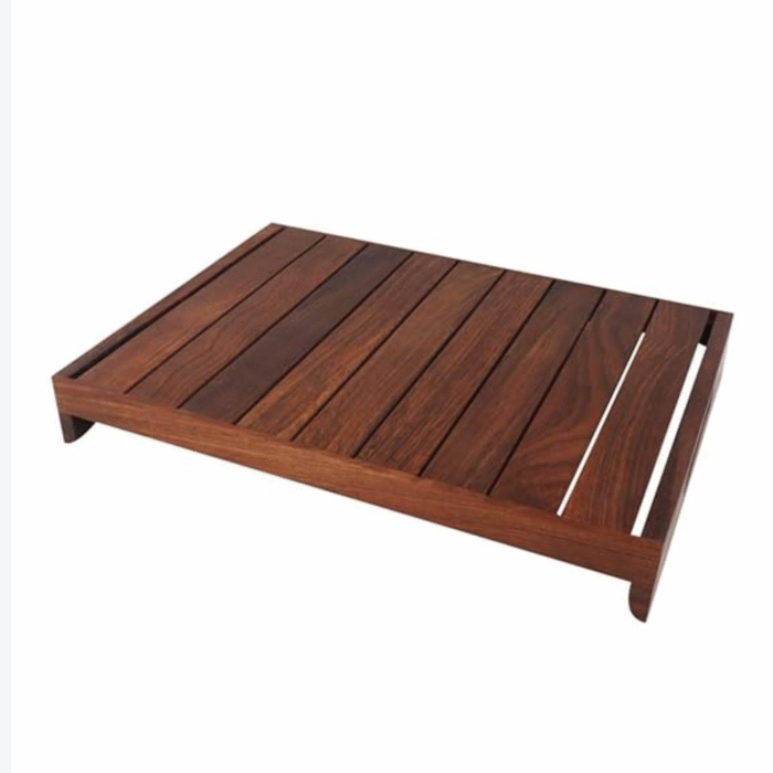 Rectangular Wooden Serving Tray with Slatted Base - Image 10
