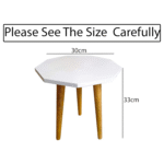 Antique Wooden Foldable Round Side Table – Multipurpose End Table, Plant Stand, Stool for Living Room, Balcony, Kids' Furniture | Foldable & Portable Wooden Table - Image 6