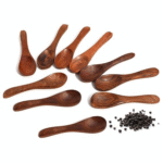 Wooden Masala Spoon for Small Containers, Handmade Wooden Spoon for Tea, Coffee, Sugar, Condiments & Spices, Set of 12 (4 Inch) - Image 2